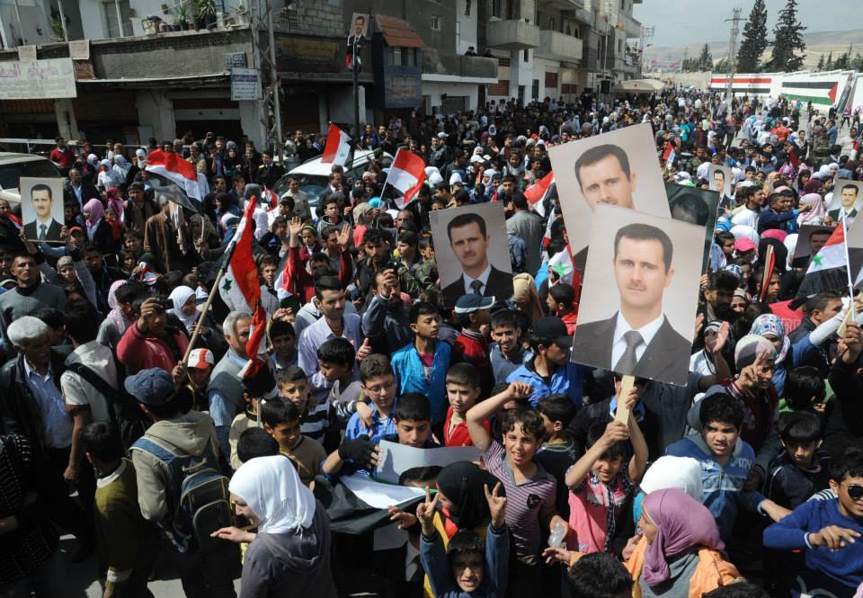 Syrians with Assad