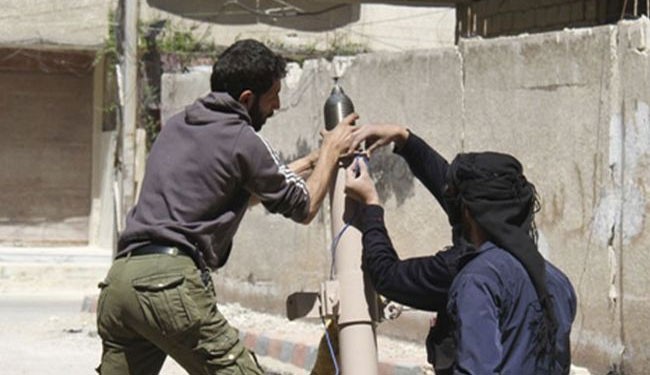Foreign-backed insurgents in Syria firing mortar shells (file photo)