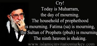 Cry! Fatima (sa) is mourning, the Sultan of Prophets (pbuh) is mourning, the ninth heaven is shaking
