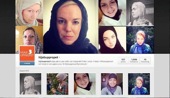 Swedish stand in solidarity with Muslim women