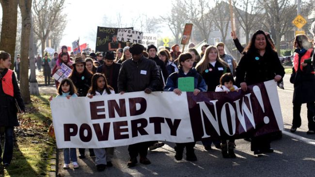 US capitalism global scourge of poverty, war