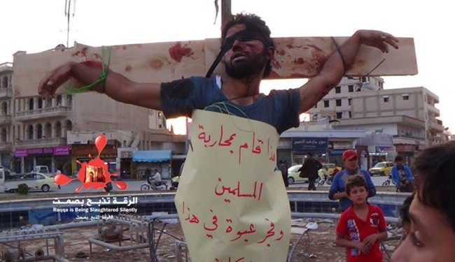 Terrorists now crucifying people in Syria, tweeting out pictures