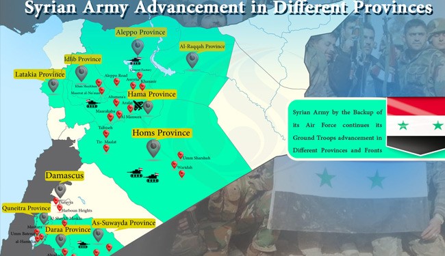 INFOGERAPHIC; Syrian Army Advancement against Terrorist Groups