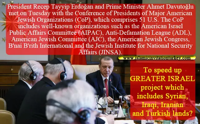 ERDOGAN MUSEVI CEMAATI ILE YAHUDI KURULUSLARI TEMSILCILERINI KABUL ETTI FOTOGRAF: ANKARA (DHA)