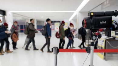 イランの写真がコロナウイルス空港のスクリーニングを開始