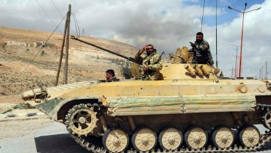 サラケブに近いイドリブの田園地帯でのシリア軍の前進の写真