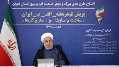 イランの大統領の写真がテヘランの近くで4つの主要なエネルギープロジェクトを開く