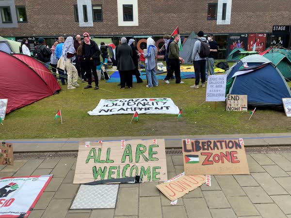 Pro-Palestinian Encampments Set Up at UK Universities